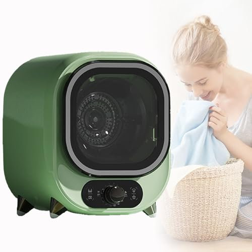 Spdazzleburst Asciugatrice centrifuga compatta e Mini, Piccola asciugatrice a condensazione, asciugatrice a sfiato, capacità 0,8 kg, per Uso su bancone o a Parete,Green