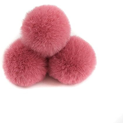 Blausky 10 pompon per cappello, pompon in pelliccia sintetica, colorati con elastico, pompon per fai da te, pompon per fai da te, decorazioni creative, 7 cm
