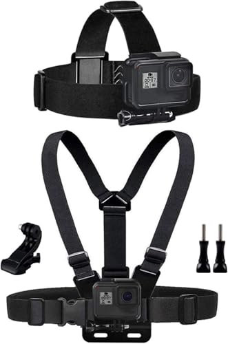 TopKrymzer Imbracatura toracica fissaggio fascia compatibile con GoPro Hero 13/12/11/10/9/8/ AKASO V50X Brave 7/ GOOKAM/Jadfezy/Dragon Touch/Apexcam/WOLFANG Action Camera Accessori