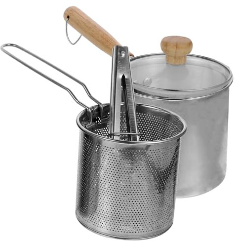 PAMINGONO 1 Set Edelstahlfritteuse Kleine Fritteuse Frittiertopf Große Fritteuse Tieftopf Minifritteuse Vertiefter Milchtopf Minifritteuse Edelstahlfritteuse Küchenfrittiertopf