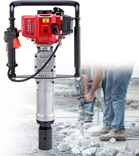 Gasoline Piling Driver for Wooden Posts, 2-Stroke 52cc Post Hole Digger, Ideal for Highway Guardrail, Orchard Bracket and Farm Use, CE Certified