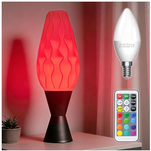 Klarlight Lámpara de Mesa LED con Mando a Distancia, Regulable Lamparas Mesita, RGB & Blanco Cálido/Frío Luz Ambiental para Dormitorio, Oficina y Decoración del Hogar(Enchufe EU, Cable de 1.85m