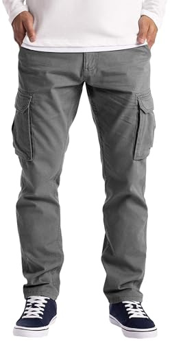 NANAMEEI Pantalon Cargo Homme Taille Elastique Pantalons de Travail Décontracté Cargo Homme Casual Pants