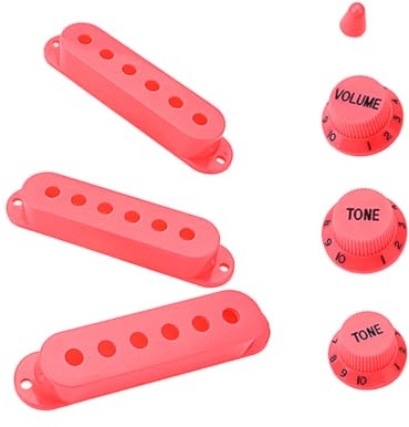 CALLARON Funda Protectora para Pastillas de Guitarra Perillas de Volumen y Tono para Accesorios de Guitarra Pasta Rosa Claro Cubiertas de Plástico St, Rosa Claro, Protege la Pastilla