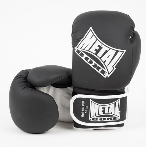 METAL BOXE Gants de Boxe Entrainement Noir 16 oz