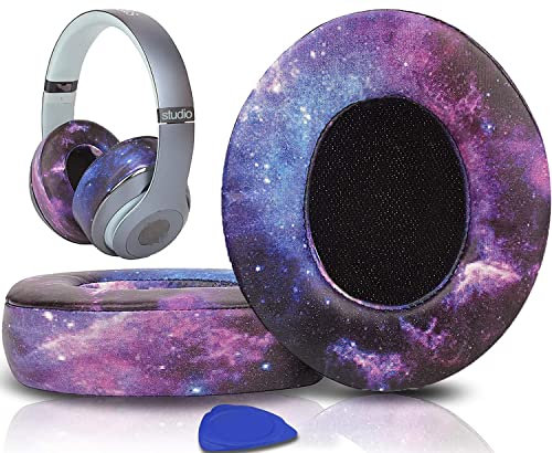 SoloWIT® Coussinets d'oreille, Oreillettes de Remplacement pour Beats Studio 3 et Studio 2 Casque Circum-aural, Cache-Oreilles Couverts en Cuir Protéine, Supression de Bruit Mousse à Mémoire