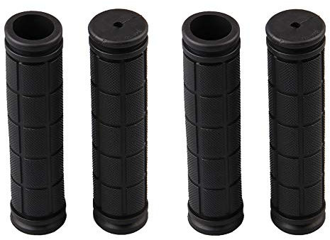 VOANZO 2 Paar rutschfeste Fahrradlenkerabdeckung, Gummi-Antivibrationsschutz für die BMX MTB Mountainbike-Fahrradlenkerabdeckung (schwarz)