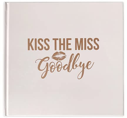 Kiss The Miss Goodbye Guestbook, Rose Gold for Hen Party - Great Keepsake Gift For The Bride To Be