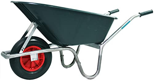 Schubkarre PP 100 l PU Rad BAU Karre Gartenschubkarre Bauschubkarre Schiebkarre Garten