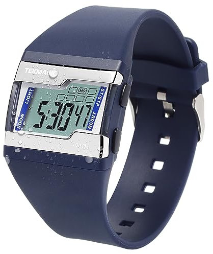 TEKMAGIC 10 ATM Wasserdicht Digitale Armbanduhr zum Schwimmen und Tauchen mit Mehreren Funktionen von Rundenstoppuhr, Wecker, Kalender und Hintergrundbeleuchtung