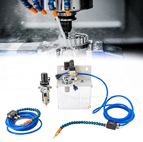 lubrificazione 220 V, radiatore a spruzzo, pompa per refrigerante, nebulizzatore per macchina utensili, filtro dell'aria per serbatoio 3 l, con ugello per tubo dell'acqua di raffreddamento