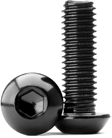 Tornillos Avellanados M6x45mm de Acero Inoxidable 304 Negro Oxidado con Hexágono Interior y Rosca Completa (15 Piezas)