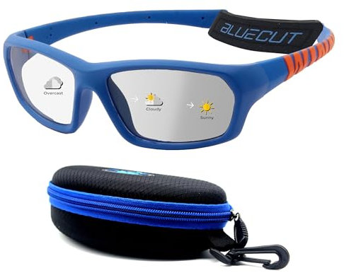 BLUE CUT Sports Protection Goggles, Photochromic Lenses Safety Glasses for Basketball, Pickleball and Outdoor Sports