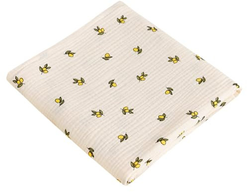 AOOPOO Babydecken 100 x 100 cm, Baby Pucktuch Musselin Decke 100% Baumwolle Dünne Atmungsaktive Sommerdecke Puckdecke Süßer Druck Baby Swaddle Decke Tücher für Neugeborene Junge und Mädchen