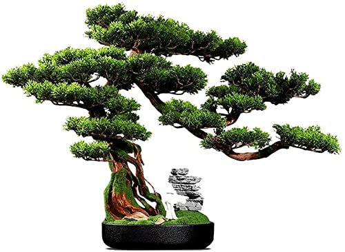 Konstgjord Bonsai Konstgjord trädsimulering Välkommen Pine Bonsai Vardagsrum Desktop Gröna växter Krukad veranda Konstgjord växt Thuja Ornaments som (Storlek:C) Skrivbordsdekorationer