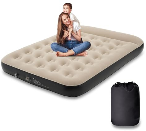 Air Mattress Small Double, Kitxedas with Built-in Pillow&JUST One-click, Blow up Mattresses Air Bed Double Airbed with Built in Pump Electric Inflatable Mattress Self Inflating Bed Blow up, 191x137x22