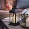 Lights4fun 30cm Trentham Laterne Schwarz Outdoor mit TruGlow® LED Kerze mit Fernbedienung und Timer Gartenlaternen für draußen Laternen für draußen wetterfest Schwarz Laterne Outdoor