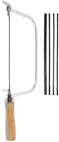 SEWACC Seghetto Da Traforo Telaio Per Traforo E 4 Lame Di Ricambio Da Intaglio Manuale Utensile Manuale Per La Lavorazione Del Legno