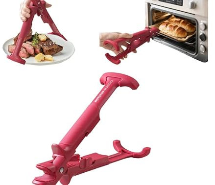 Feirdhoo Cuenco Plato Caliente Clip,Pinzas de cocina, 2 en 1 Agarrador Anti-Caliente, Pinzas para Bandeja de Pizza, para Horno, Microondas, Freidora de Aire y Vaporera