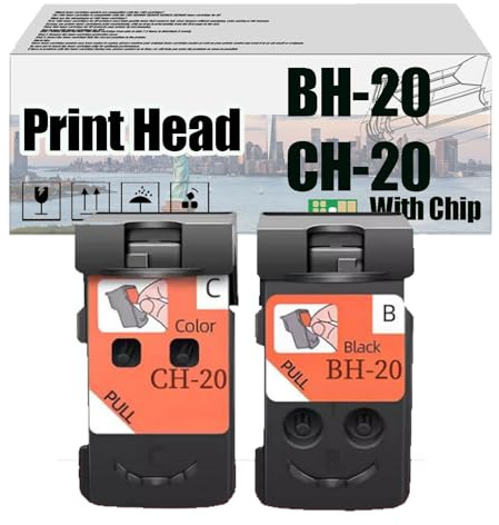 BH-20 CH-20 BH20 CH20 Print Head Printhead, Compatible for Canon G7020 G6020 G5020 G1220 G1230 G2260 G2270 G3260 G3262 G3270 G4270 Printers —— High Print Volume With Chip Combo Pack