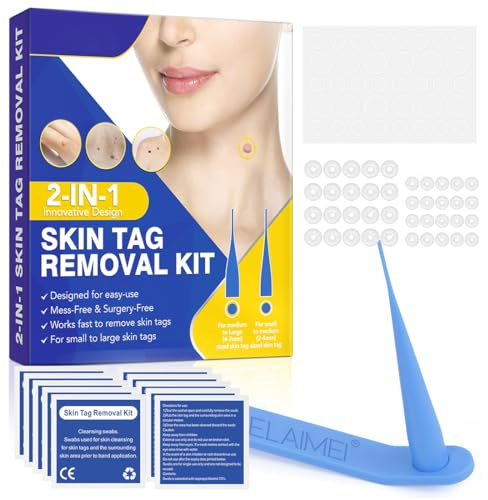 AEIXYA 1 Kit Skin Tag Remover, Set Di Rimozione Efficace E Indolore Della Pelle Delle Talpe, Sicuro E Facile Da Rimuovere Da Piccole A Grandi 2 Mm-8 Mm(A)