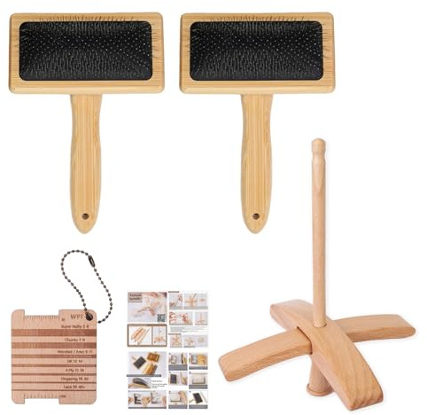 Wooden Spindle Hand Cadders Cross Carving Thread Winder Wool Drop Crochet Drop Wooden Waving Spinner Wheel