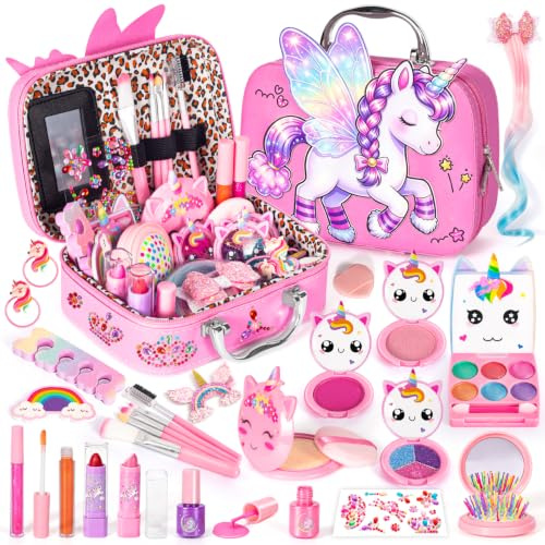 Hohosunlar Juego de maquillaje infantil para niña lavable