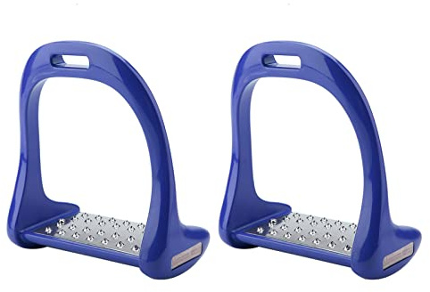 Haofy Säkerhetsbyglar Ridning Stigbygel i Aluminium med Rostfri Ståldyna 120 X 36 Mm Halkfri Bana Tjock 1220 G Par för Ryttare Trail Training