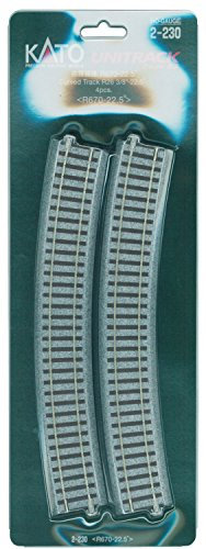 Kato H0 Unitrack 2-230 binario curvo, 4 pezzi.