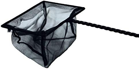 Aquarium Fangnetz Größe 20cm Kescher Fischnetz schwarz Aquariumnetz Fischkescher Köcher Netz Fein Fische Casher