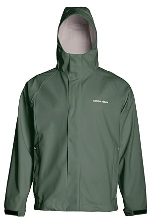 Grundens Men’s Neptune Commercial Fishing Jacket | Waterproof, Adjustable, Green, Small