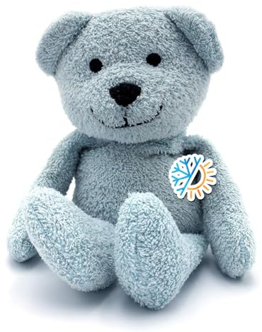 Thermal-Aid® (Buckley The Blue Bear) – Washable Heating Pad & Ice Pack – Plush Hot/Cold Pack with Natural Corn Filling – Reusable Comfort