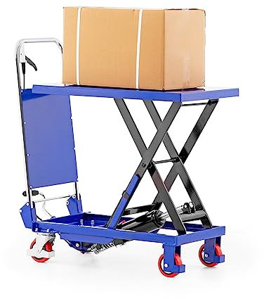 Pallit Carro elevador X hidráulico | 150 kg de capacidad de carga | 740 mm de altura de elevación | plataforma: 740 x 450 mm | mesa elevadora