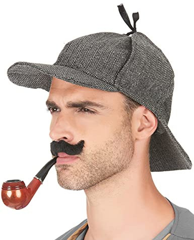 DEGUISE TOI Englischer Detektivhut für Erwachsene - Grau, Silber