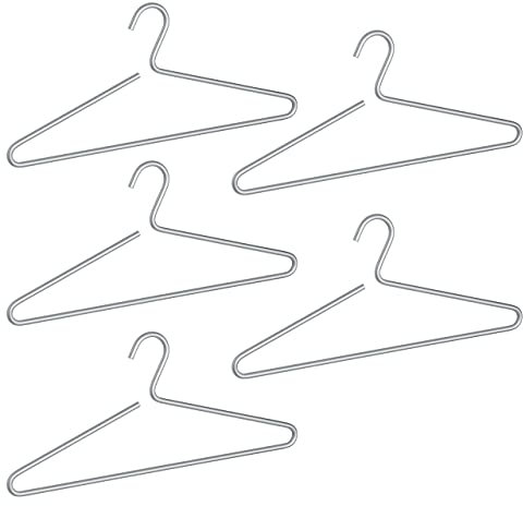 WENKO Kleiderbügel Lux 5er Set für Ihre Garderobe - Silber, matt aus Aluminium für Jacken & Mäntel, platzsparende Aufbewahrung
