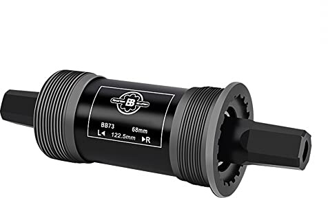 MiOYOOW Supports Pédalier Vélo, Boîtier de pédalier Vélo, Axe Manivelle Trou Pédalier Carré Scellé BB 68mm, pour Manivelle à Broche Conique Carrée 122,5mm