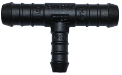 1, 2, 3, 5 oder 10 Stück T-Schlauchverbinder reduziert 14 mm 10 mm 14 mm PA GF30 T Stück schwarz (3)