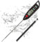 BOMATA Thermomètre étanche IPX7, conçu pour l'eau, les liquides, les bougies et la cuisine. Thermomètre alimentaire à lecture instantanée avec une longue sonde pour la cuisson, la viande. T101 Noir