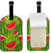 Juicy Gepäckanhänger aus Leder mit Wassermelone, mit Namensausweis, Gepäckanhänger, Rucksack, Kofferetiketten, Reisetaschen-Identifikatoren für Damen und Herren