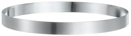 QUARKZMAN Anello per Torta Rotondo 21cm x 2cm Acciaio Inossidabile Senza Saldature per Dolci Specchio Rivestimento per Cottura Torta Inglese frittella Crumpet Strumento per la Preparazione