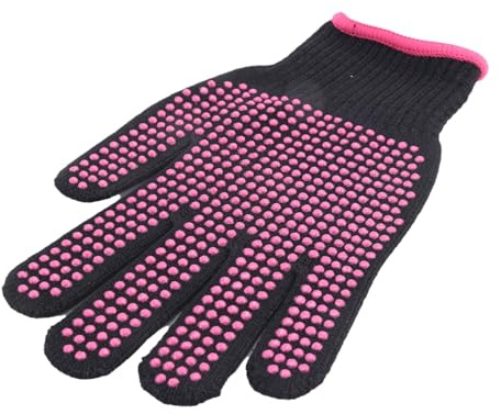 Diheohg Doppio Laterale Capelli Raddrizzatore Riccioli Asta Barbiere Guanti Dita Resistente Parrucchiere Strumenti Salone Barbecue Guanti All'aperto