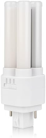 Bright Source LED PL-C Retrofit Compact Bulb, CFL Replacement, G24 2-pin Socket Base, 8W, 960lm, IP44, 3CCT Adjustable Light Colour 3000K 4000K 6000K, for Direct Mains Installation Only