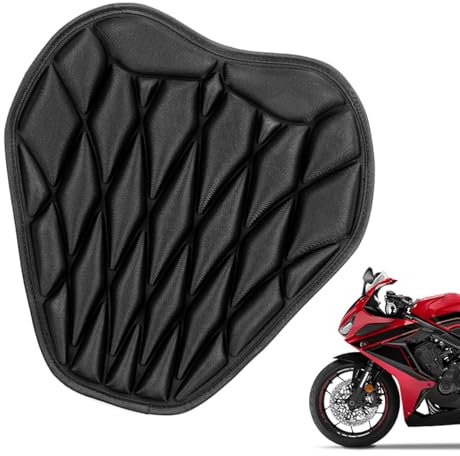 Ruwshuuk Cojín para Asiento De Moto - Cojín Antivibratorio para Motocicleta | Funda 3D para Viajes Largos En Conducción Adultos Hombres
