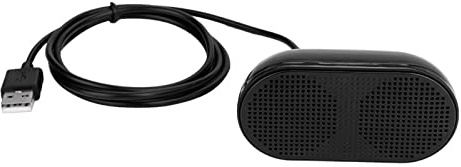 KIMISS Mini USB-högtalare för Bärbar Dator, Trådbunden Kraftig Bas Extern Soundbar för PC, Portabelt Plug-and-Play Dual Speaker System