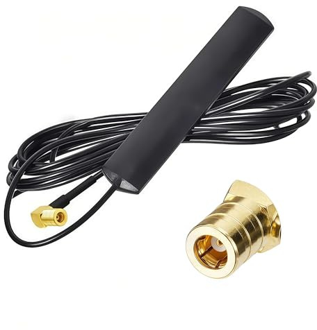 AURUM dab+ Dab Antenne Auto,Scheibenantenne Auto Selbstklebend Universal dab Adapter für autoradio, für Pioneer Alpine Clarion Digital Radio FM Tuner – 3m Kabel & SMB Plug Anschluss