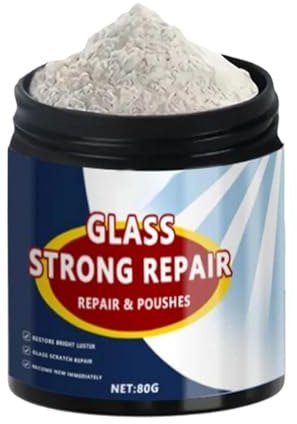 Reparationspulver av glas, 80 g, repborttagare, repborttagare för fönsterrengöring, cerumoxid lösning, bilunderhåll, restaurering, vindrutesvård, polerar