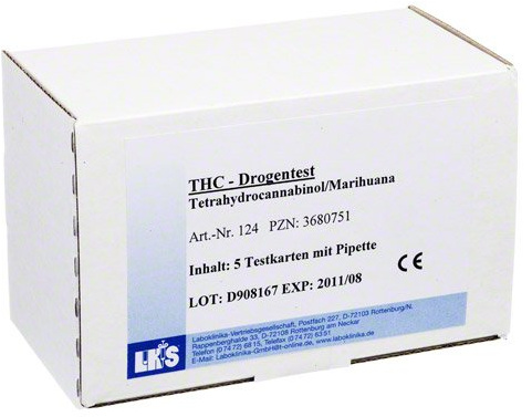 Drogentest Tetrahydrocann.Single Card Urin LKS
