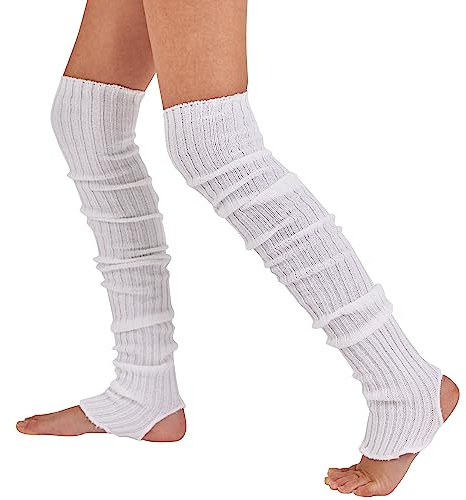 Mysocks Leg Warmers Extra Soft Stylish Fancy Winter 80s Party Dance Extra Long Legwarmers for Women Girls Ladies Coral Cable Knit