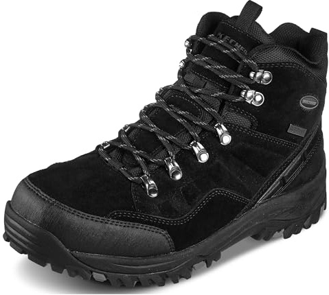 Skechers Men's Relment-Pelmo 64869 Lace Up Waterproof Boot, Black, 10.5