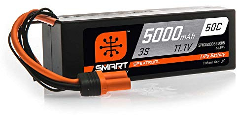 11.1V 5000mAh 3S 50C Smart Hard Case LiPo Battery: IC5